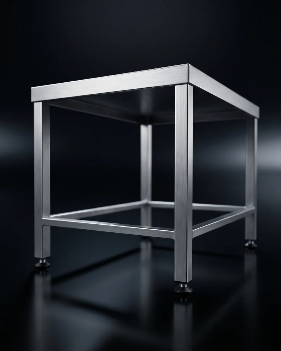 Supporting structure of the stainless steel weight table – bottom view